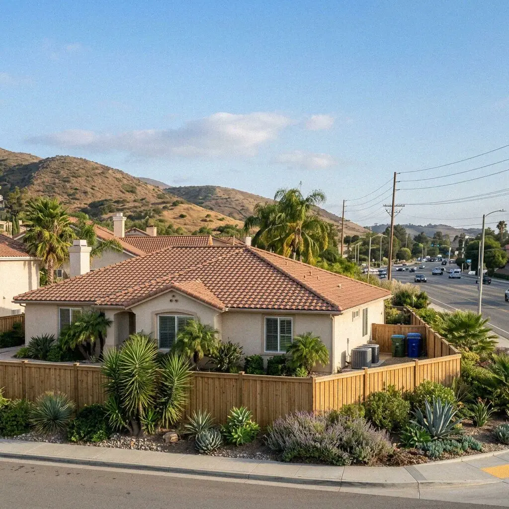 A street of 1960s tract houses on the east side of El Monte